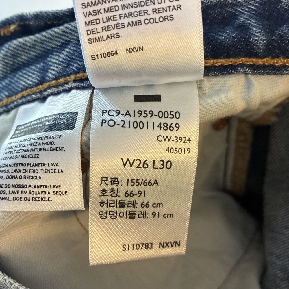 Levi’s Premium 90’s Women 501 Selvedge VTG Denim Big E Red Tab Jeans Med Wash 26 - Picture 14 of 16